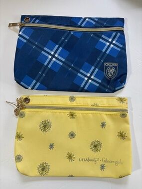 Makeup Bag Bundle Ulta Beauty x Gilmore Girls Floral & Blue Plaid Pouch